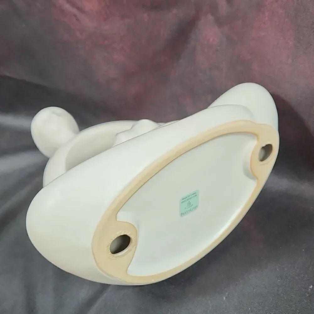 🩵NIB PartyLite White Zen Incense & Tealight Candle Holder